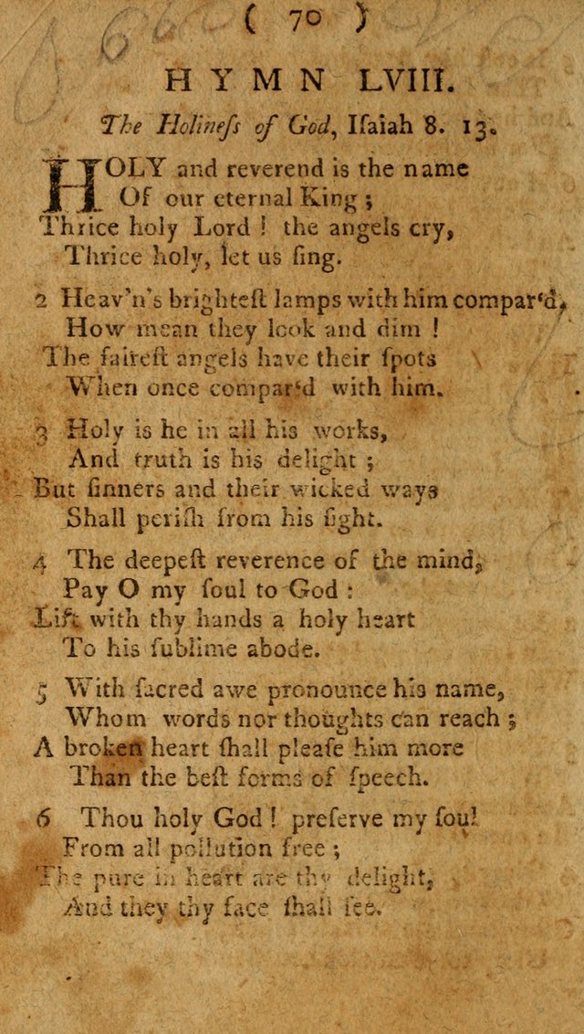 Divine Hymns or Spiritual Songs, for the use of religious assemblies and private Christians: being a collection page 75