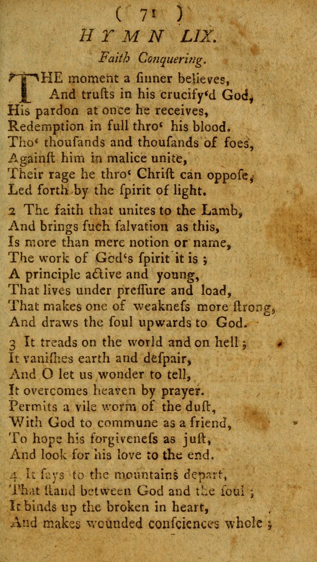 Divine Hymns or Spiritual Songs, for the use of religious assemblies and private Christians: being a collection page 76