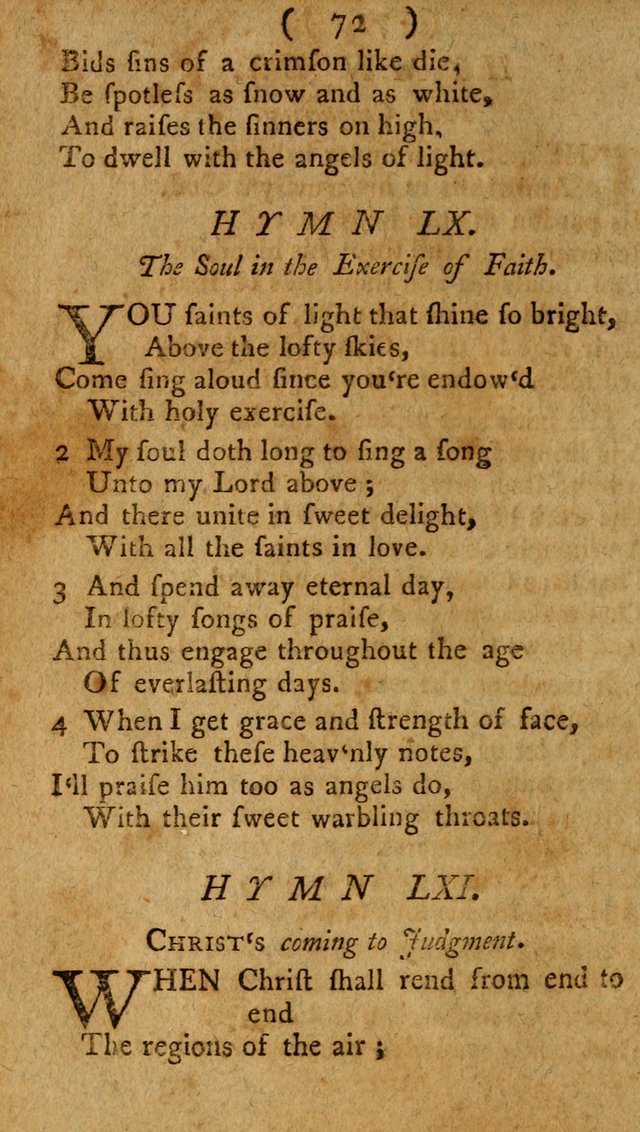 Divine Hymns or Spiritual Songs, for the use of religious assemblies and private Christians: being a collection page 77