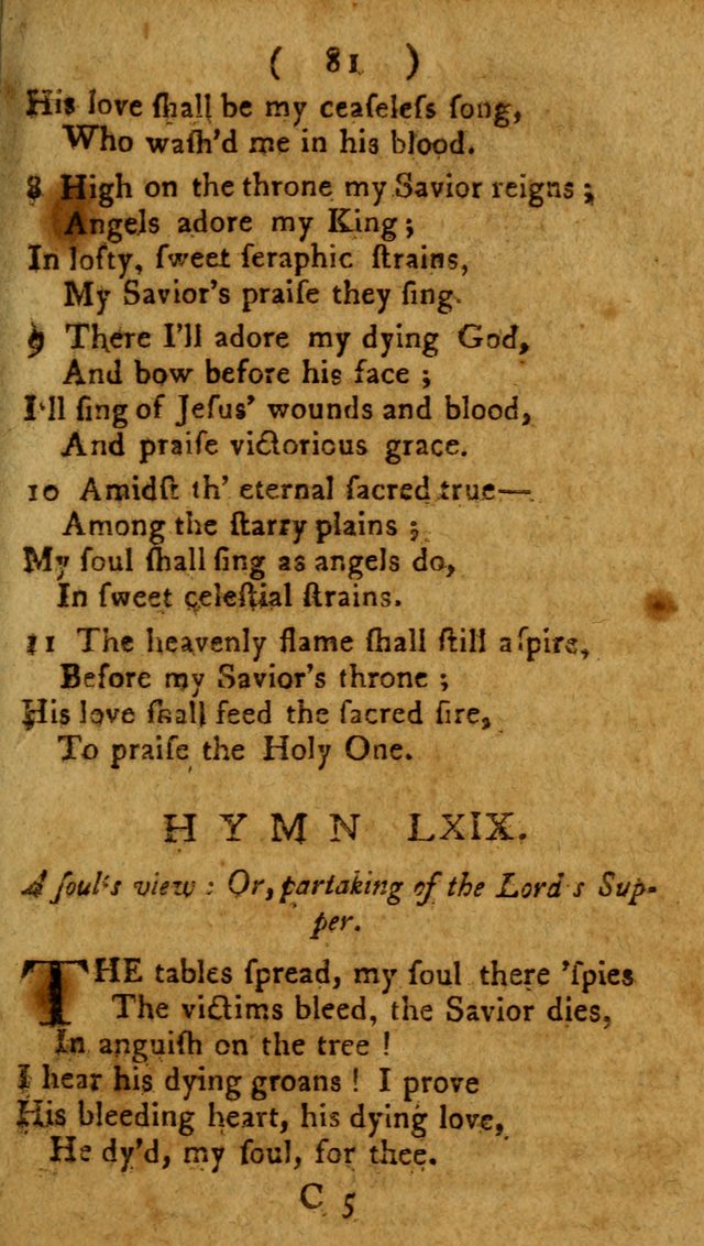 Divine Hymns or Spiritual Songs, for the use of religious assemblies and private Christians: being a collection page 86