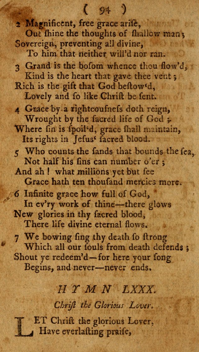 Divine Hymns or Spiritual Songs, for the use of religious assemblies and private Christians: being a collection page 99