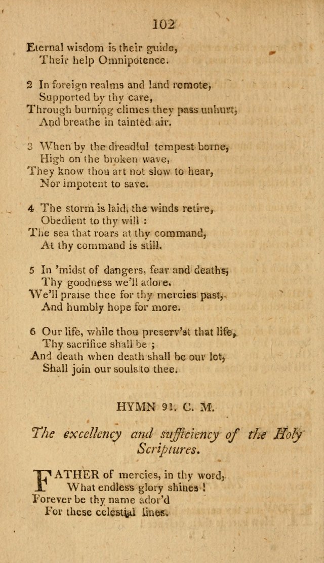 Divine Hymns, or Spiritual Songs: for the use of religious assemblies and private Christians: being formerly a collection (12th ed.) page 102