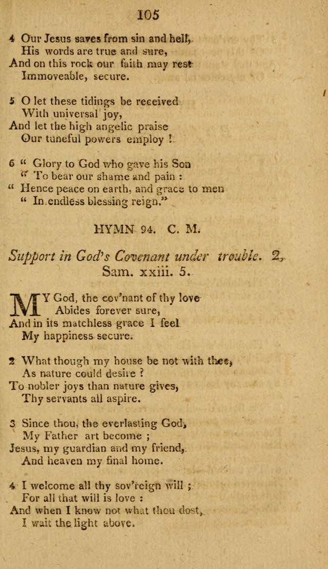 Divine Hymns, or Spiritual Songs: for the use of religious assemblies and private Christians: being formerly a collection (12th ed.) page 105