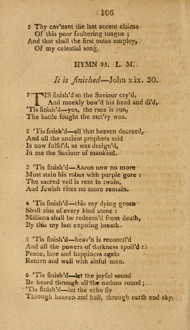 Divine Hymns, or Spiritual Songs: for the use of religious assemblies and private Christians: being formerly a collection (12th ed.) page 106