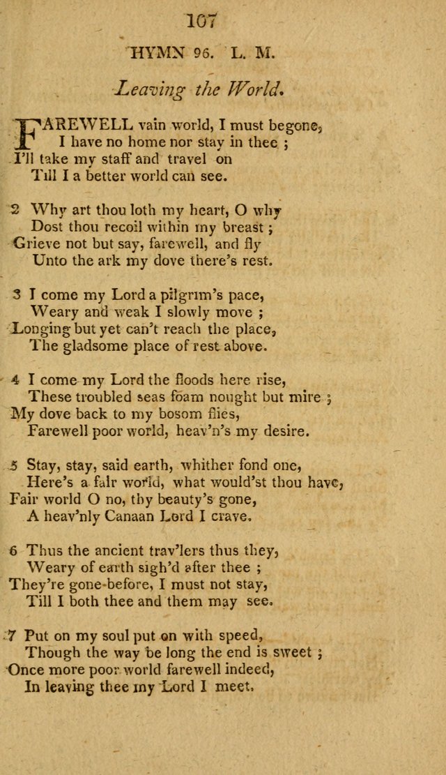 Divine Hymns, or Spiritual Songs: for the use of religious assemblies and private Christians: being formerly a collection (12th ed.) page 107
