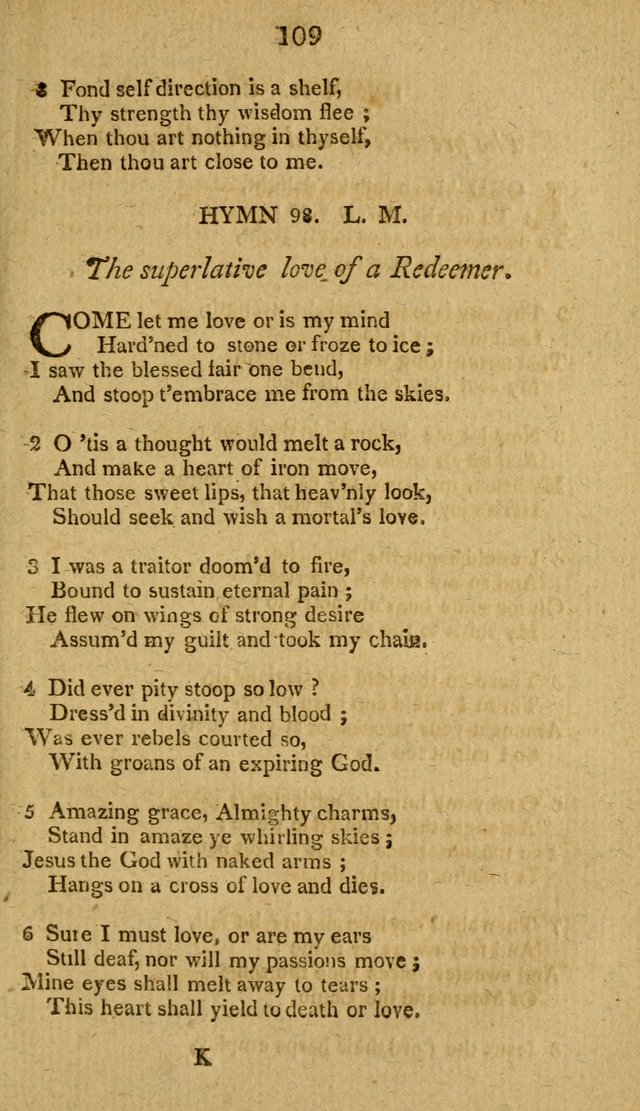 Divine Hymns, or Spiritual Songs: for the use of religious assemblies and private Christians: being formerly a collection (12th ed.) page 109