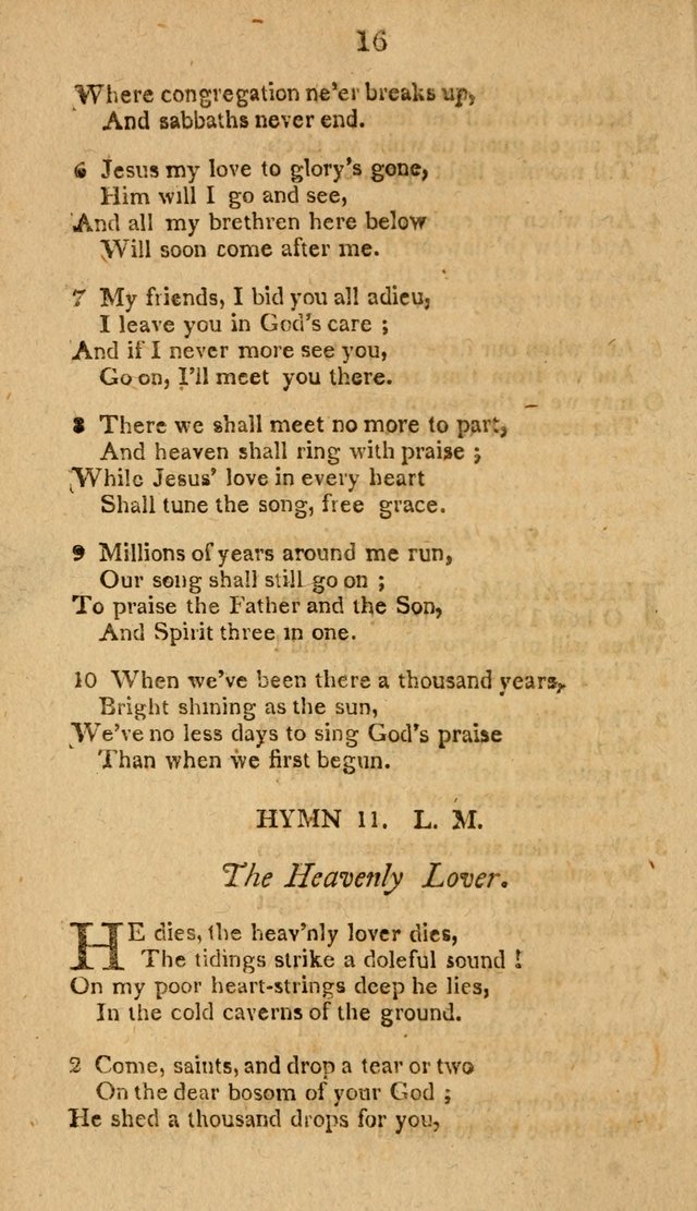 Divine Hymns, or Spiritual Songs: for the use of religious assemblies and private Christians: being formerly a collection (12th ed.) page 16