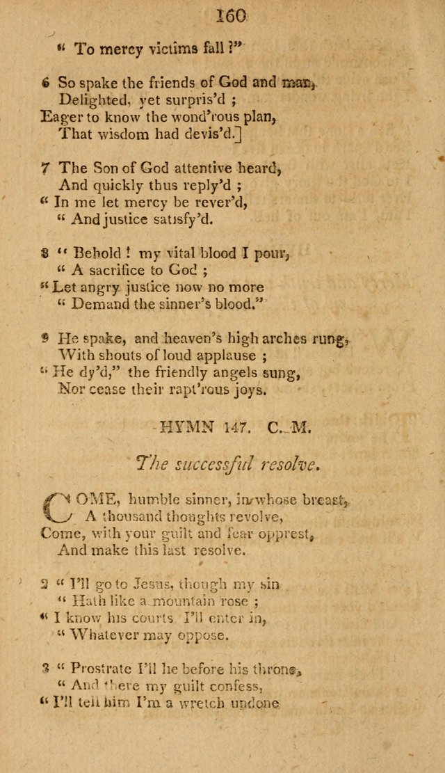 Divine Hymns, or Spiritual Songs: for the use of religious assemblies and private Christians: being formerly a collection (12th ed.) page 160