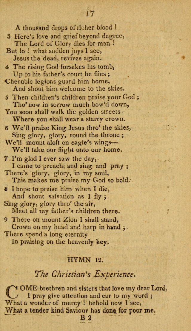 Divine Hymns, or Spiritual Songs: for the use of religious assemblies and private Christians: being formerly a collection (12th ed.) page 17