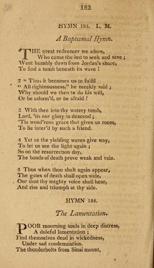 Divine Hymns, or Spiritual Songs: for the use of religious assemblies and private Christians: being formerly a collection (12th ed.) page 182