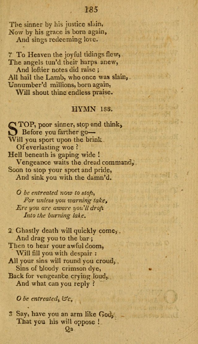 Divine Hymns, or Spiritual Songs: for the use of religious assemblies and private Christians: being formerly a collection (12th ed.) page 185