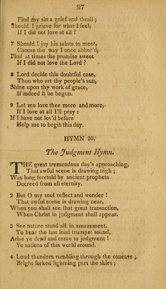 Divine Hymns, or Spiritual Songs: for the use of religious assemblies and private Christians: being formerly a collection (12th ed.) page 27