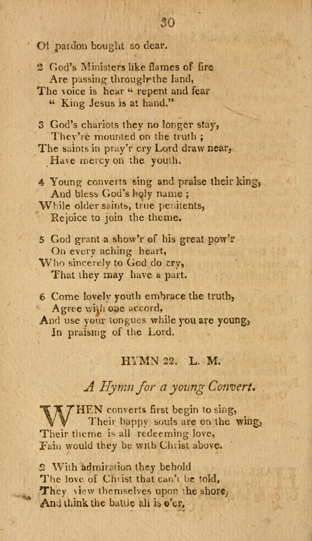 Divine Hymns, or Spiritual Songs: for the use of religious assemblies and private Christians: being formerly a collection (12th ed.) page 30