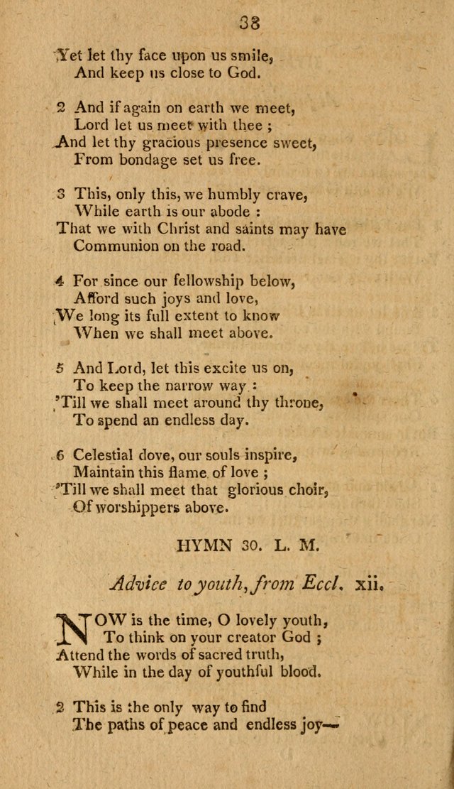Divine Hymns, or Spiritual Songs: for the use of religious assemblies and private Christians: being formerly a collection (12th ed.) page 38