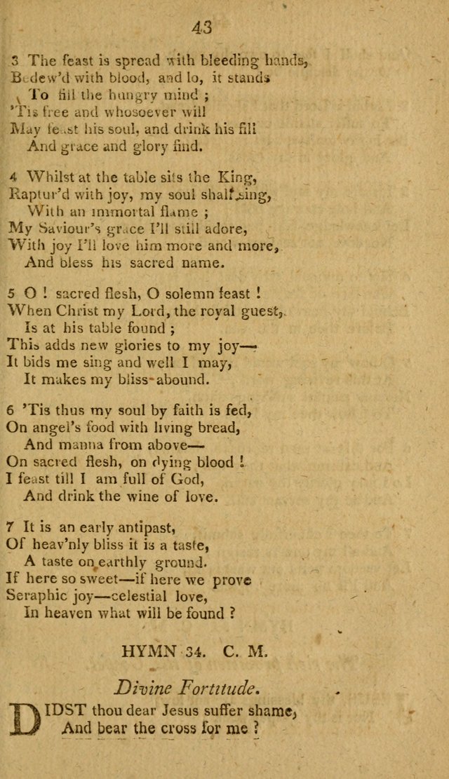 Divine Hymns, or Spiritual Songs: for the use of religious assemblies and private Christians: being formerly a collection (12th ed.) page 43