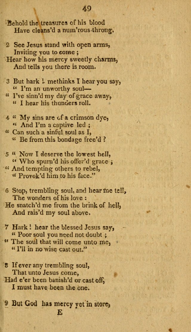 Divine Hymns, or Spiritual Songs: for the use of religious assemblies and private Christians: being formerly a collection (12th ed.) page 49