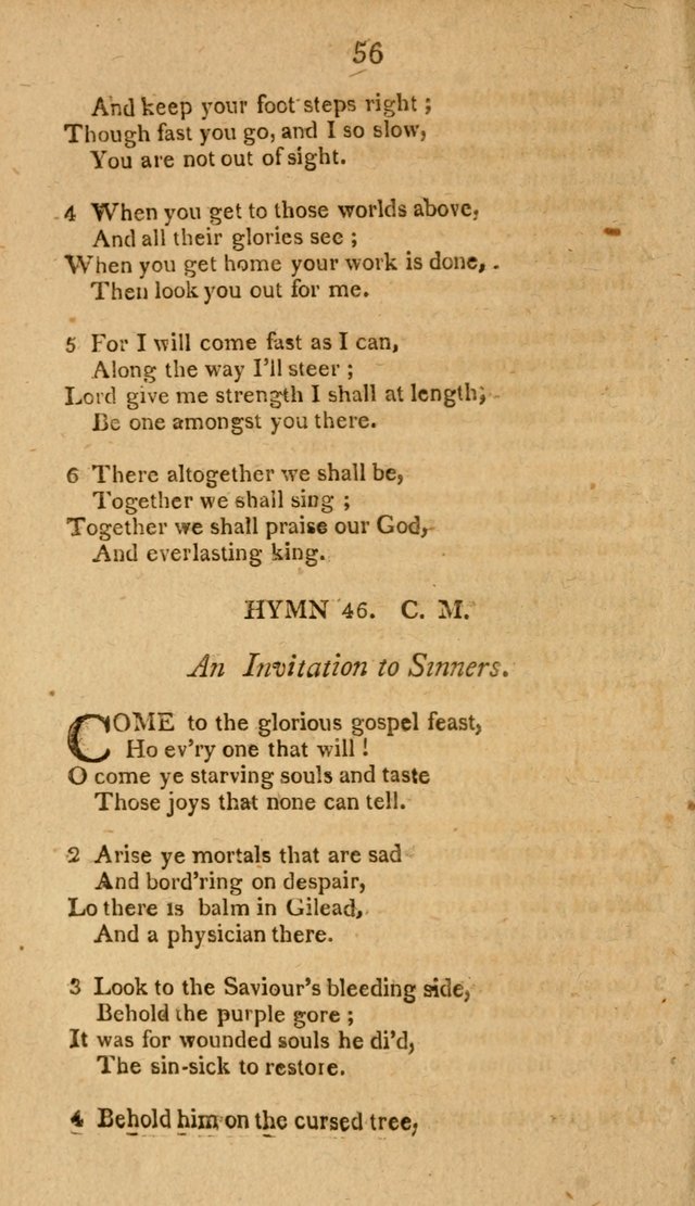 Divine Hymns, or Spiritual Songs: for the use of religious assemblies and private Christians: being formerly a collection (12th ed.) page 56