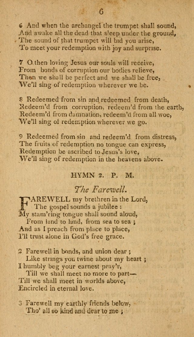 Divine Hymns, or Spiritual Songs: for the use of religious assemblies and private Christians: being formerly a collection (12th ed.) page 6