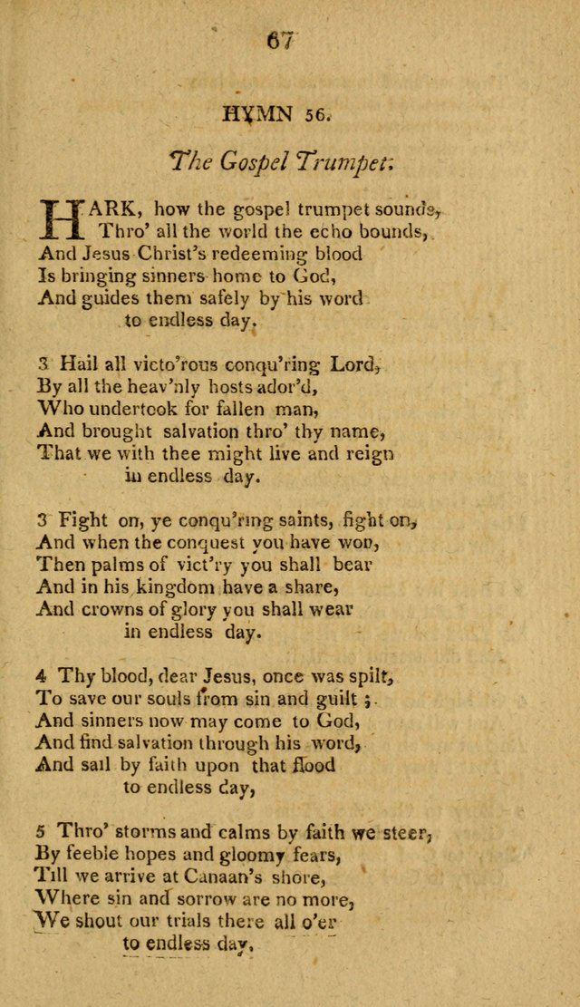 Divine Hymns, or Spiritual Songs: for the use of religious assemblies and private Christians: being formerly a collection (12th ed.) page 67