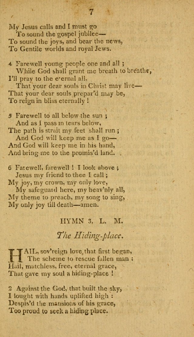 Divine Hymns, or Spiritual Songs: for the use of religious assemblies and private Christians: being formerly a collection (12th ed.) page 7