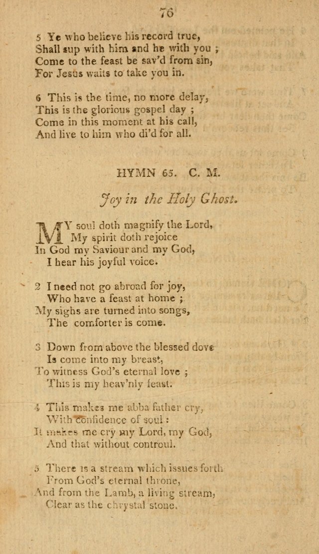 Divine Hymns, or Spiritual Songs: for the use of religious assemblies and private Christians: being formerly a collection (12th ed.) page 76