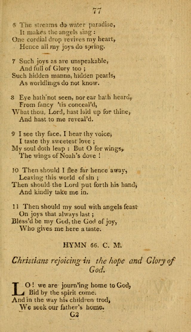 Divine Hymns, or Spiritual Songs: for the use of religious assemblies and private Christians: being formerly a collection (12th ed.) page 77