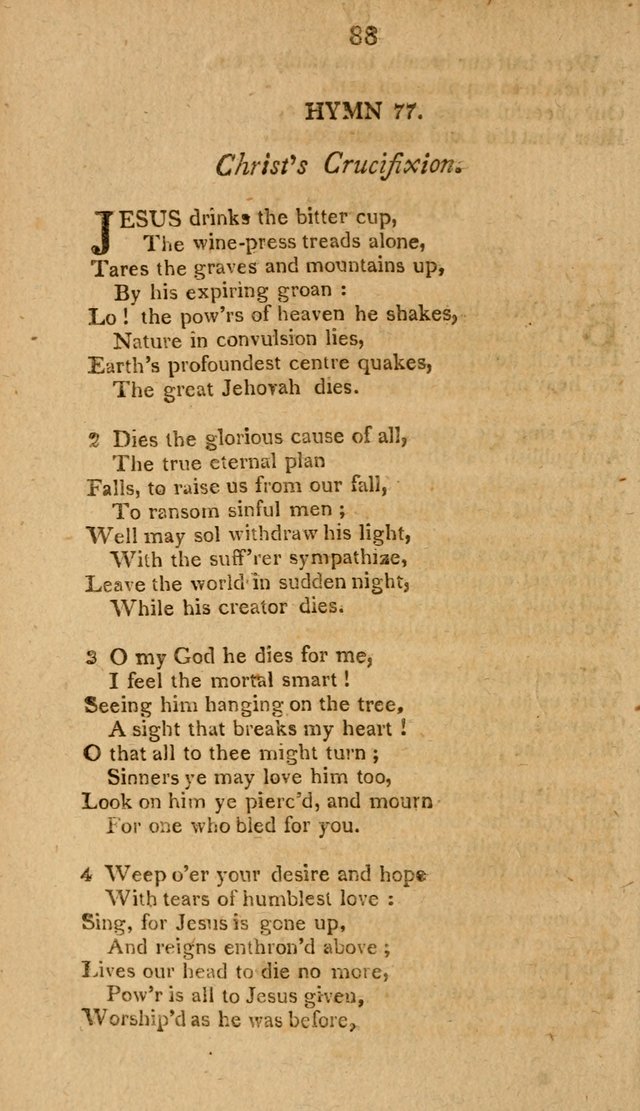 Divine Hymns, or Spiritual Songs: for the use of religious assemblies and private Christians: being formerly a collection (12th ed.) page 88