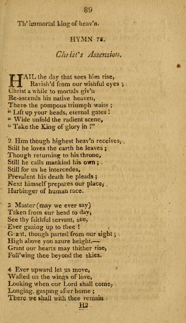 Divine Hymns, or Spiritual Songs: for the use of religious assemblies and private Christians: being formerly a collection (12th ed.) page 89