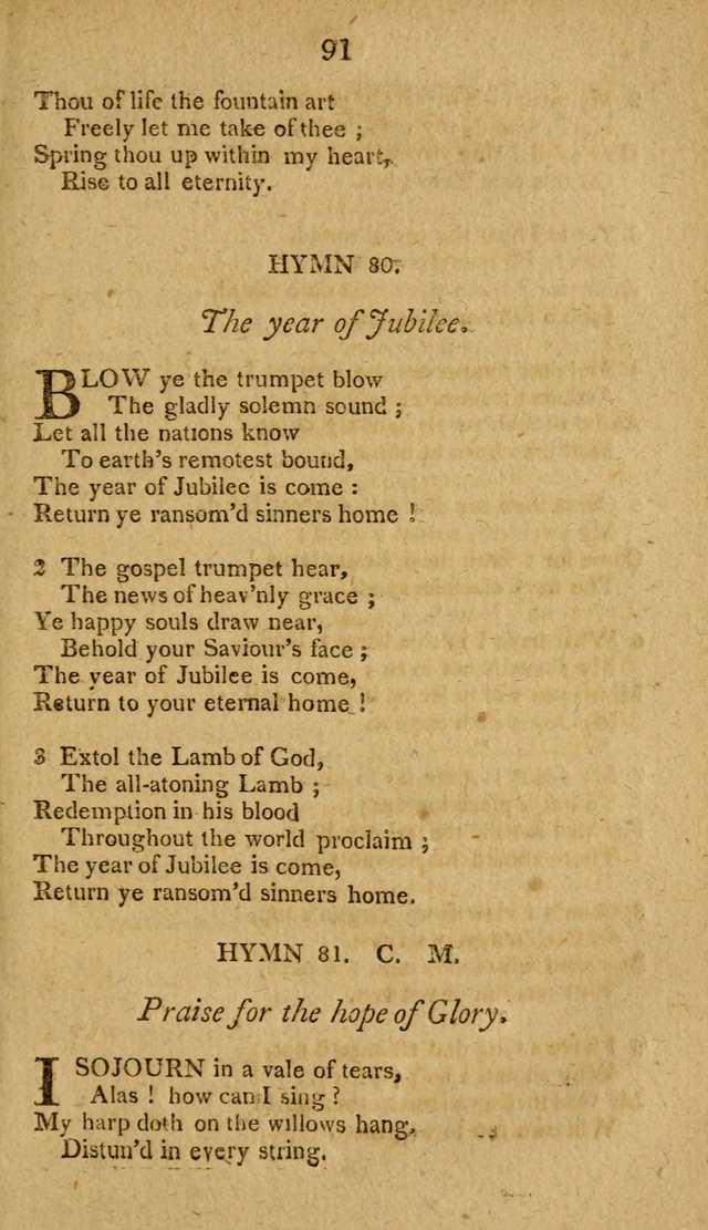 Divine Hymns, or Spiritual Songs: for the use of religious assemblies and private Christians: being formerly a collection (12th ed.) page 91