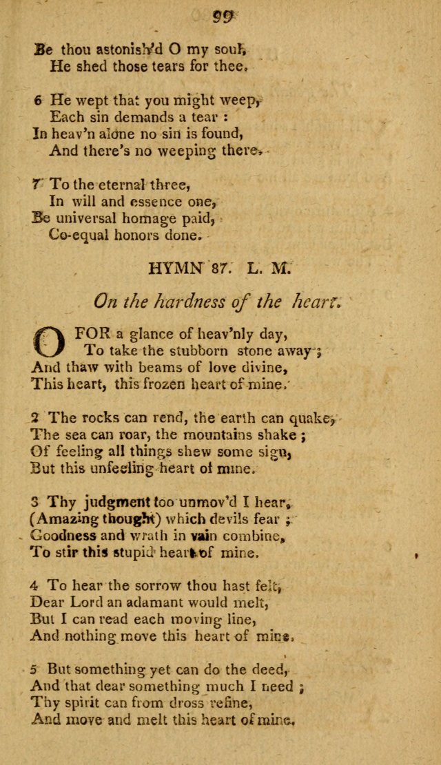 Divine Hymns, or Spiritual Songs: for the use of religious assemblies and private Christians: being formerly a collection (12th ed.) page 99