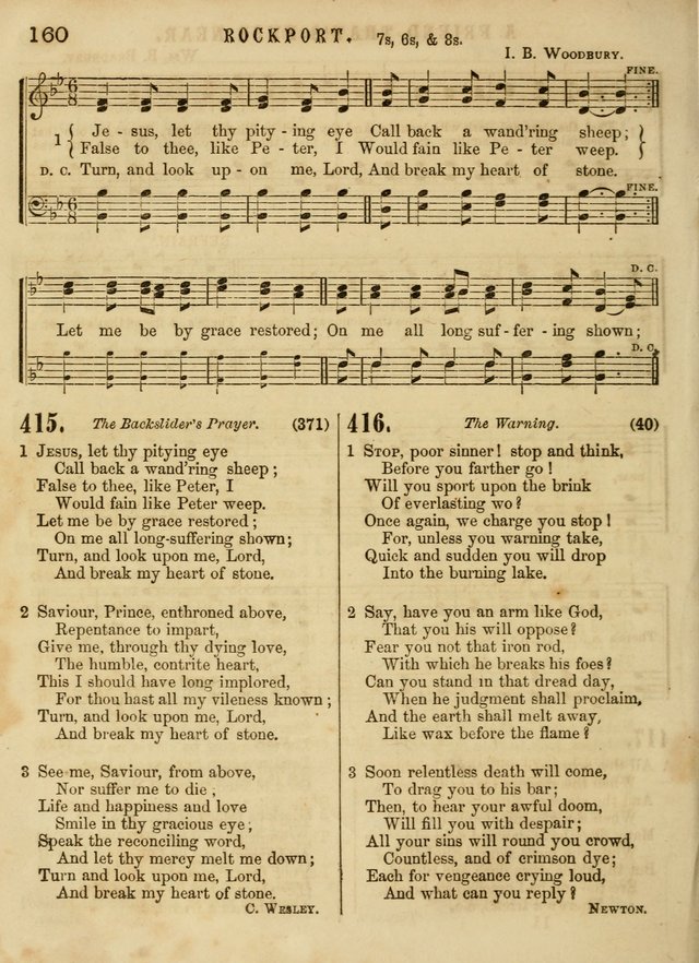 The Devotional Hymn and Tune Book: for social and public worship page 160