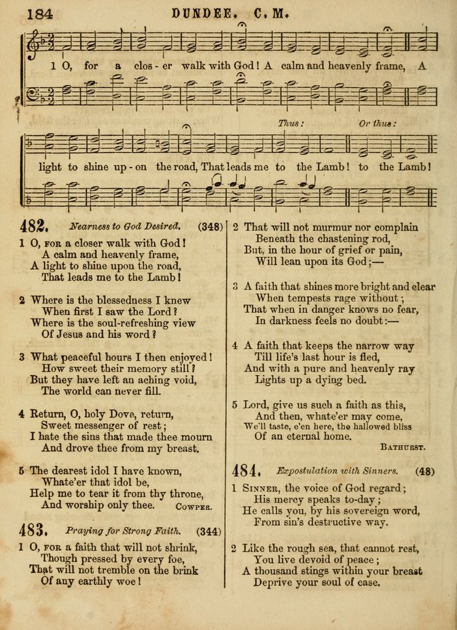 The Devotional Hymn and Tune Book: for social and public worship page 184