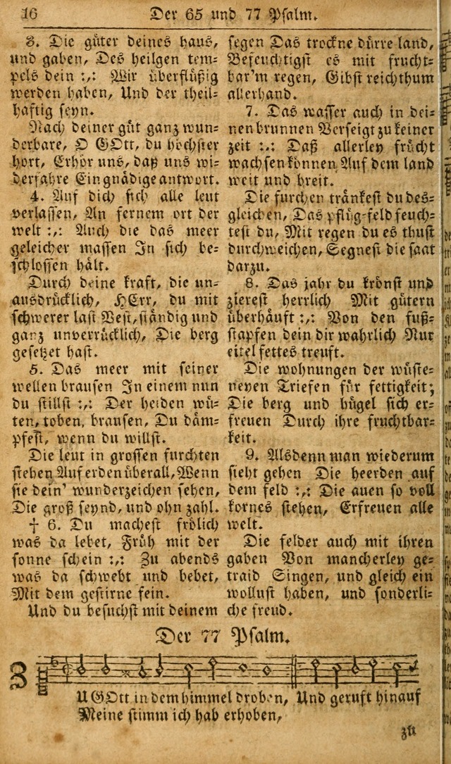 Die Kleine Geistliche Harfe der Kinder Zions: oder auserlesene Geistreiche Gesänge, allen wahren heilsbergierigen Säuglingen der Weisheit, insonderheit aber allen Christlichen Gemeinden des Herrn... page 16