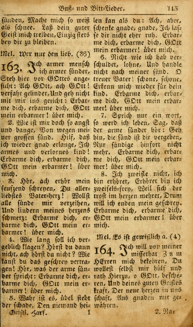 Die Kleine Geistliche Harfe der Kinder Zions: oder auserlesene Geistreiche Gesänge, allen wahren heilsbergierigen Säuglingen der Weisheit, insonderheit aber allen Christlichen Gemeinden des Herrn... page 185