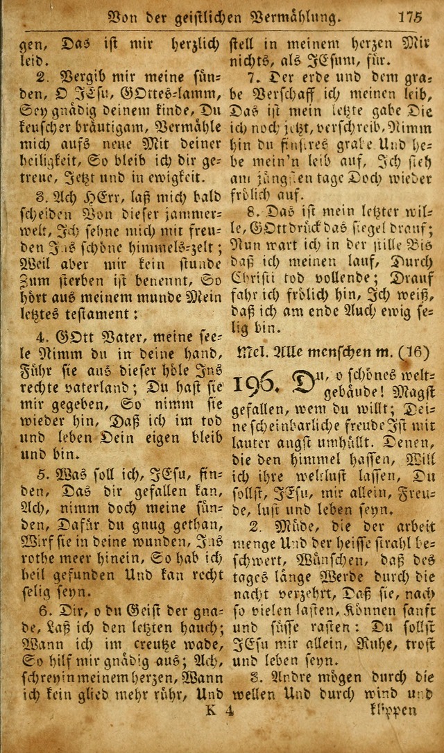 Die Kleine Geistliche Harfe der Kinder Zions: oder auserlesene Geistreiche Gesänge, allen wahren heilsbergierigen Säuglingen der Weisheit, insonderheit aber allen Christlichen Gemeinden des Herrn... page 215