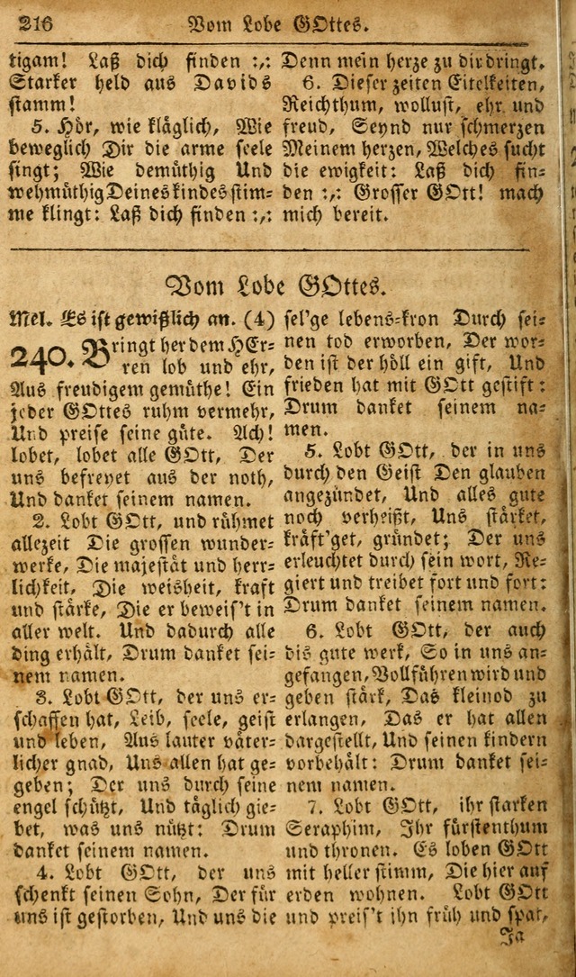 Die Kleine Geistliche Harfe der Kinder Zions: oder auserlesene Geistreiche Gesänge, allen wahren heilsbergierigen Säuglingen der Weisheit, insonderheit aber allen Christlichen Gemeinden des Herrn... page 256