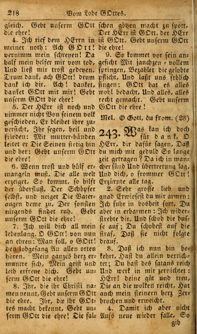 Die Kleine Geistliche Harfe der Kinder Zions: oder auserlesene Geistreiche Gesänge, allen wahren heilsbergierigen Säuglingen der Weisheit, insonderheit aber allen Christlichen Gemeinden des Herrn... page 258