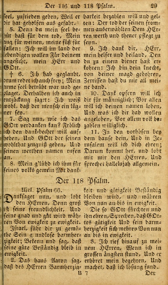 Die Kleine Geistliche Harfe der Kinder Zions: oder auserlesene Geistreiche Gesänge, allen wahren heilsbergierigen Säuglingen der Weisheit, insonderheit aber allen Christlichen Gemeinden des Herrn... page 29