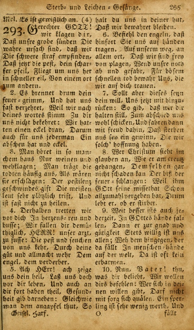 Die Kleine Geistliche Harfe der Kinder Zions: oder auserlesene Geistreiche Gesänge, allen wahren heilsbergierigen Säuglingen der Weisheit, insonderheit aber allen Christlichen Gemeinden des Herrn... page 305