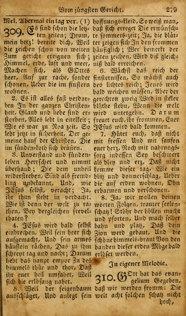 Die Kleine Geistliche Harfe der Kinder Zions: oder auserlesene Geistreiche Gesänge, allen wahren heilsbergierigen Säuglingen der Weisheit, insonderheit aber allen Christlichen Gemeinden des Herrn... page 319