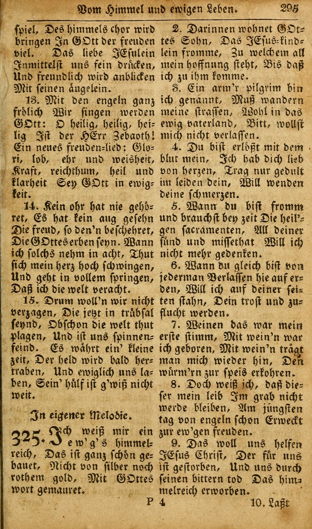 Die Kleine Geistliche Harfe der Kinder Zions: oder auserlesene Geistreiche Gesänge, allen wahren heilsbergierigen Säuglingen der Weisheit, insonderheit aber allen Christlichen Gemeinden des Herrn... page 335