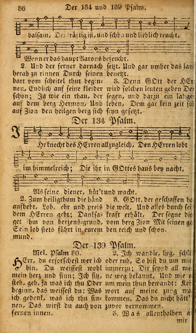 Die Kleine Geistliche Harfe der Kinder Zions: oder auserlesene Geistreiche Gesänge, allen wahren heilsbergierigen Säuglingen der Weisheit, insonderheit aber allen Christlichen Gemeinden des Herrn... page 36