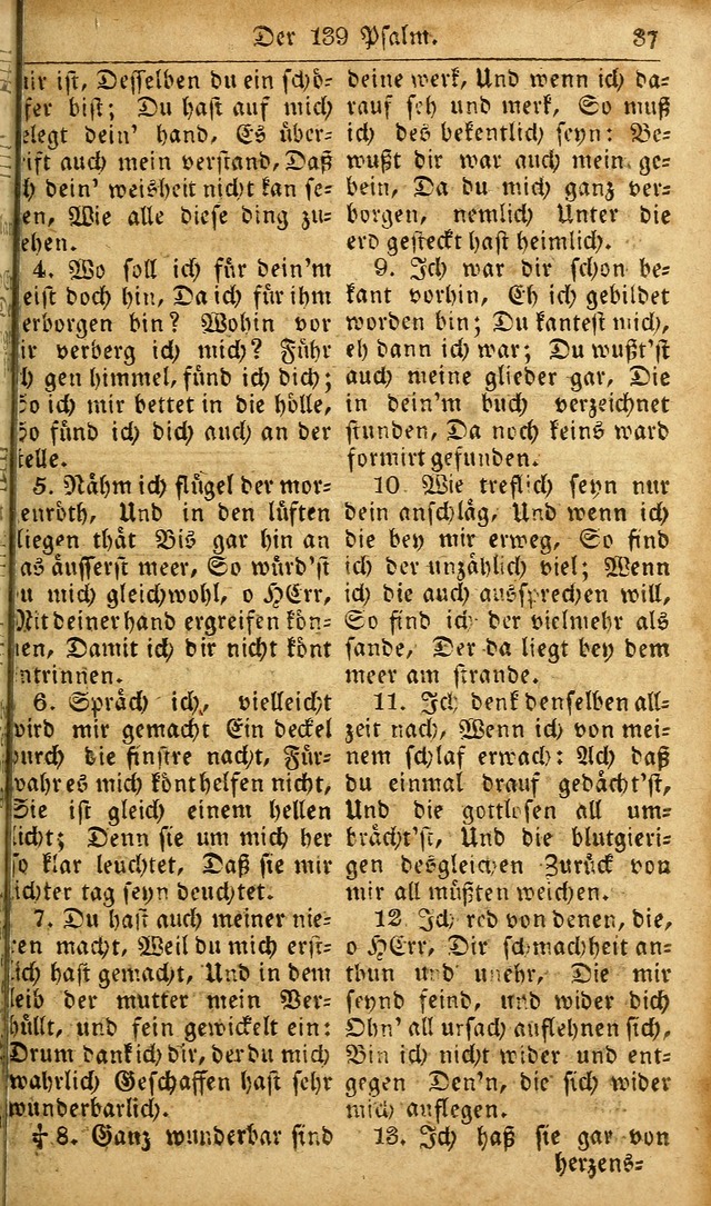 Die Kleine Geistliche Harfe der Kinder Zions: oder auserlesene Geistreiche Gesänge, allen wahren heilsbergierigen Säuglingen der Weisheit, insonderheit aber allen Christlichen Gemeinden des Herrn... page 37