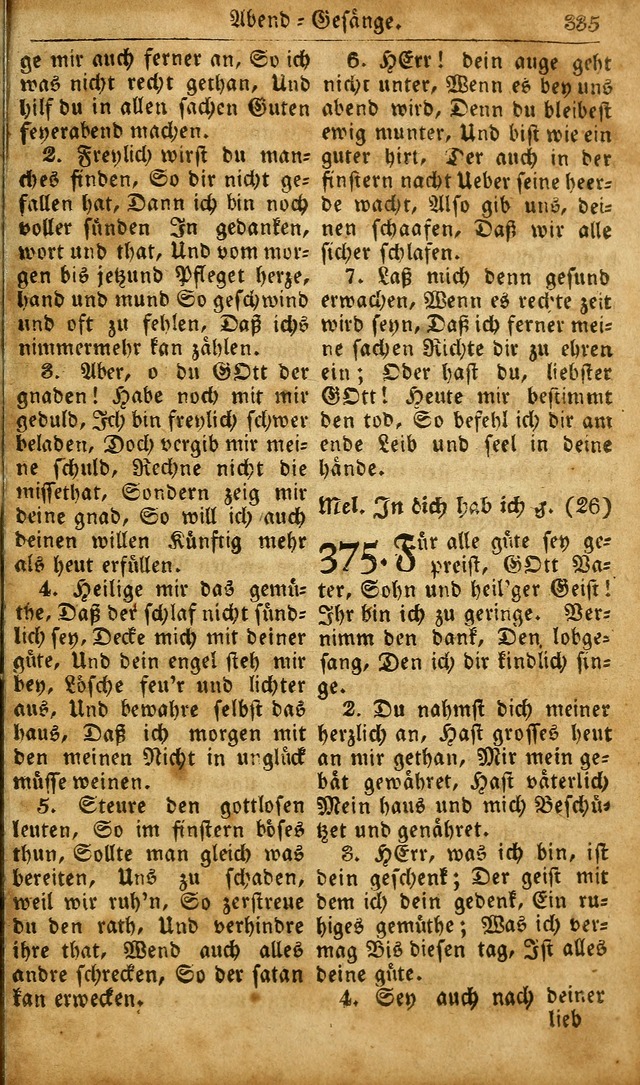 Die Kleine Geistliche Harfe der Kinder Zions: oder auserlesene Geistreiche Gesänge, allen wahren heilsbergierigen Säuglingen der Weisheit, insonderheit aber allen Christlichen Gemeinden des Herrn... page 375