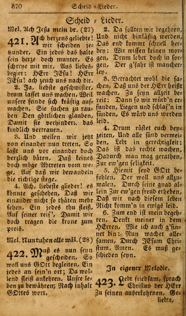 Die Kleine Geistliche Harfe der Kinder Zions: oder auserlesene Geistreiche Gesänge, allen wahren heilsbergierigen Säuglingen der Weisheit, insonderheit aber allen Christlichen Gemeinden des Herrn... page 410