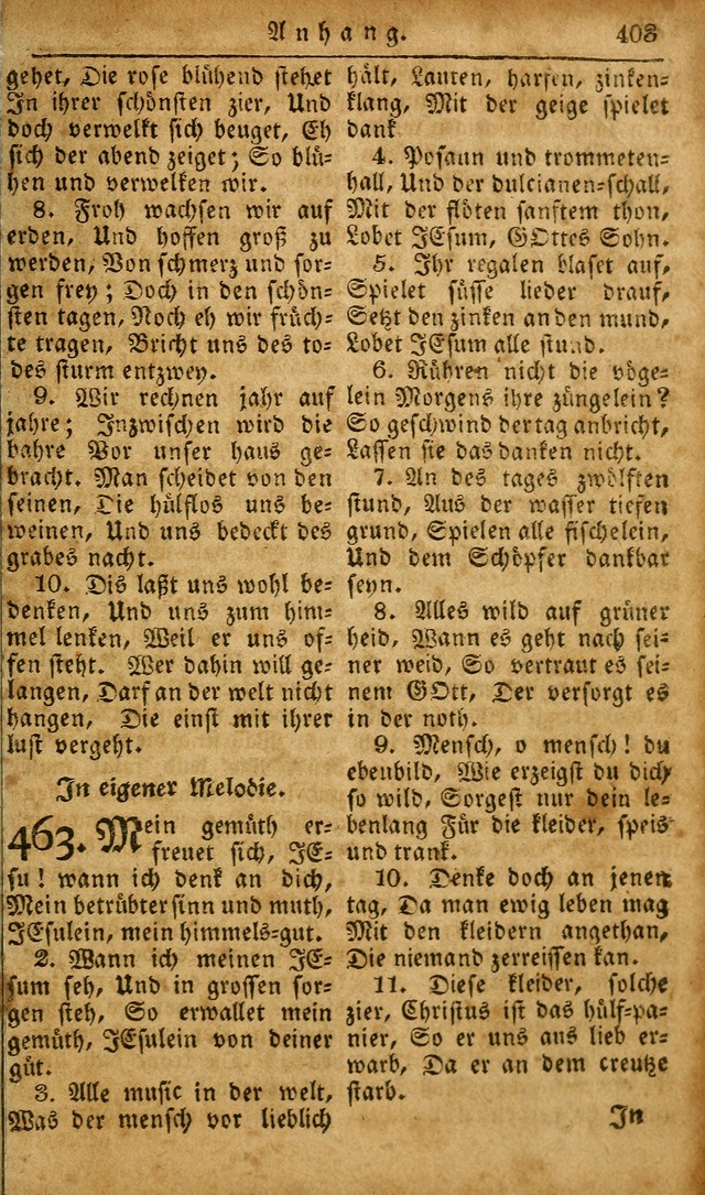 Die Kleine Geistliche Harfe der Kinder Zions: oder auserlesene Geistreiche Gesänge, allen wahren heilsbergierigen Säuglingen der Weisheit, insonderheit aber allen Christlichen Gemeinden des Herrn... page 443