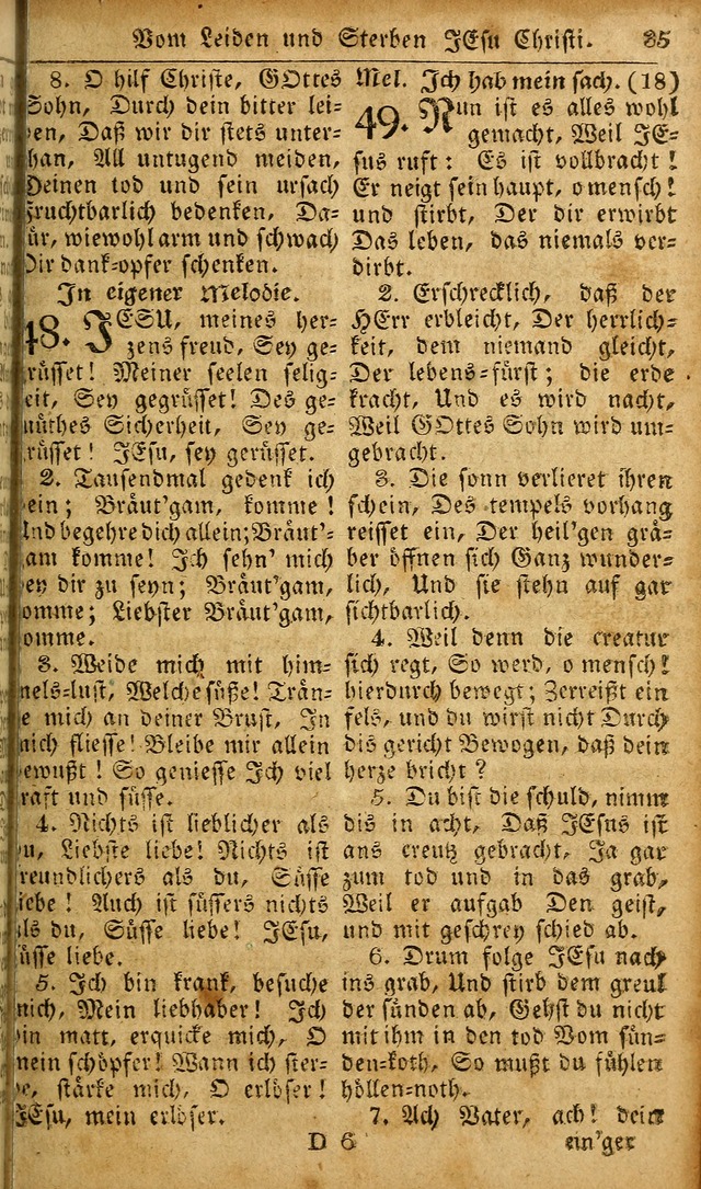 Die Kleine Geistliche Harfe der Kinder Zions: oder auserlesene Geistreiche Gesänge, allen wahren heilsbergierigen Säuglingen der Weisheit, insonderheit aber allen Christlichen Gemeinden des Herrn... page 75