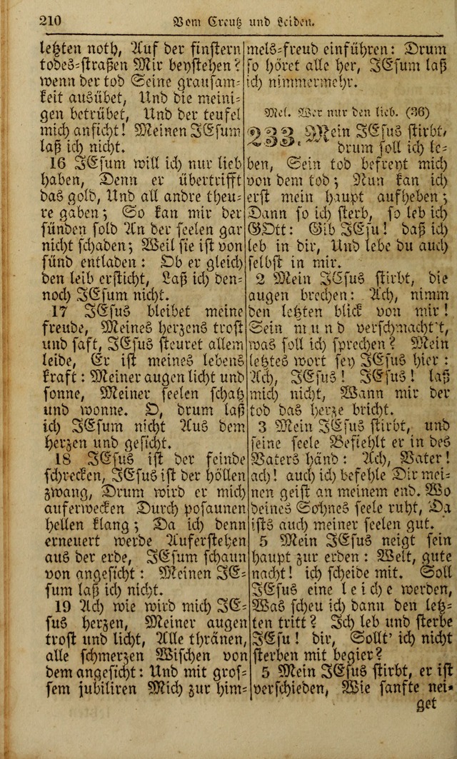 Die Kleine Geistliche Harfe der Kinder Zions: oder auserlesene Geistreiche Gesänge, allen wahren heilsbergierigen Säuglingen der Weisheit, insonderheit aber allen Christlichen Gemeinden (4. Aufl.) page 252