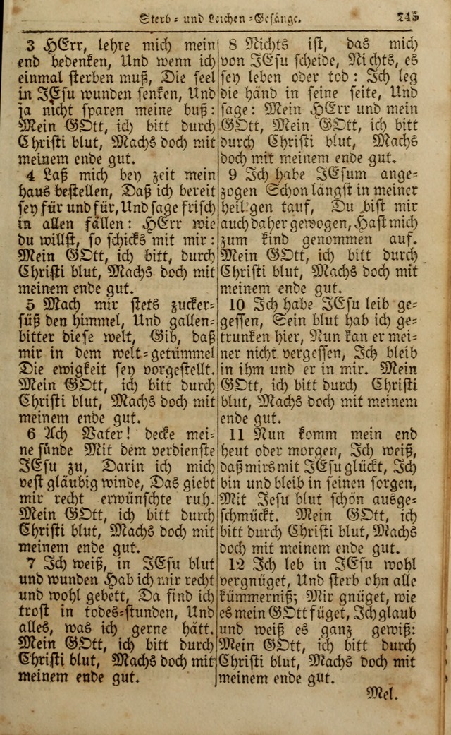 Die Kleine Geistliche Harfe der Kinder Zions: oder auserlesene Geistreiche Gesänge, allen wahren heilsbergierigen Säuglingen der Weisheit, insonderheit aber allen Christlichen Gemeinden (4. Aufl.) page 287