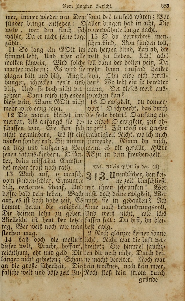 Die Kleine Geistliche Harfe der Kinder Zions: oder auserlesene Geistreiche Gesänge, allen wahren heilsbergierigen Säuglingen der Weisheit, insonderheit aber allen Christlichen Gemeinden (4. Aufl.) page 325